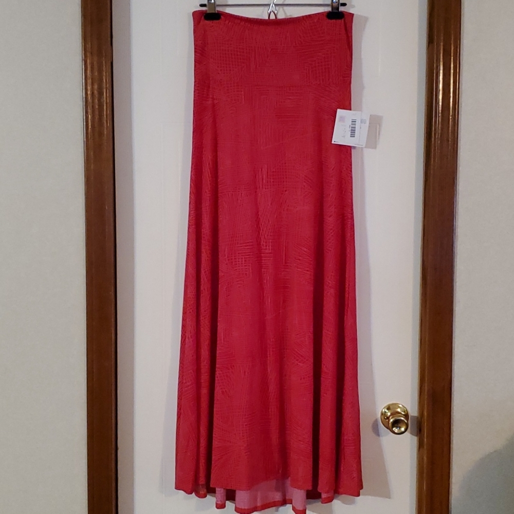 NWT Lularoe Pink Geometric Maxi Skirt - Small